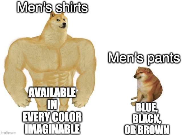Men's pants - meme