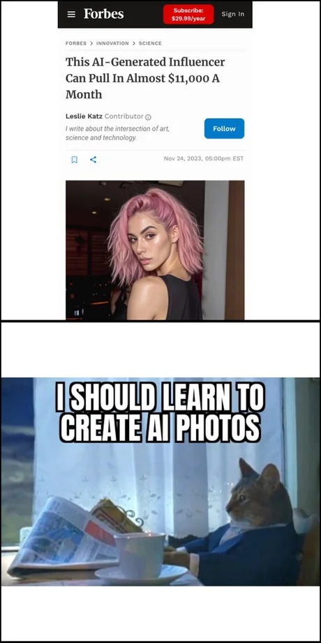 AI Stonks meme