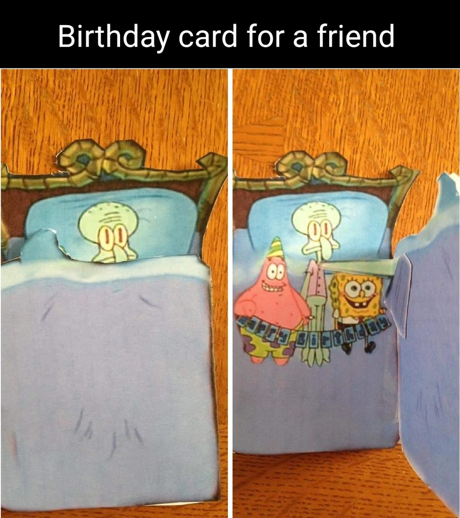 Birthday card meme