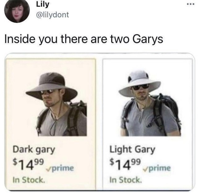 I'm the darkest of Garys - meme