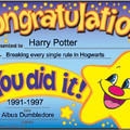 Getting awards for vandalism, only at hogwarts