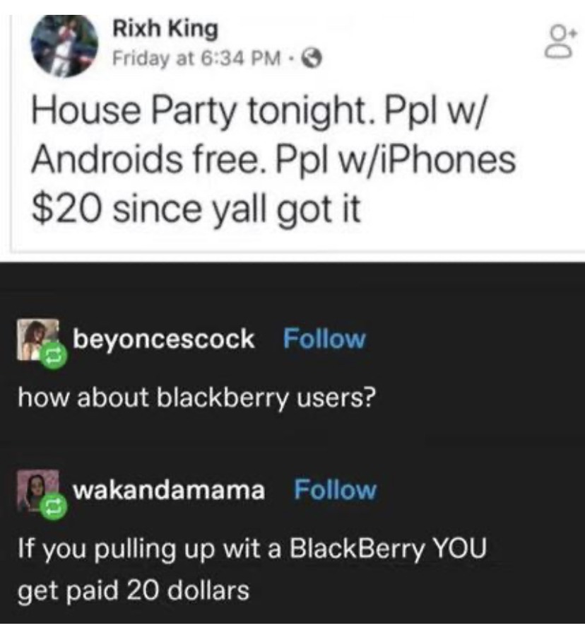 Blackberry users - meme