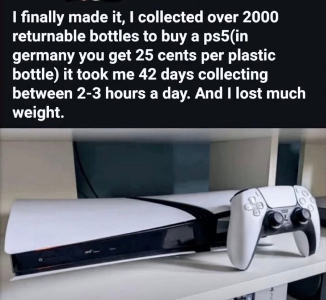 Collected 2000 bottles in Germany for cash and cardio - meme