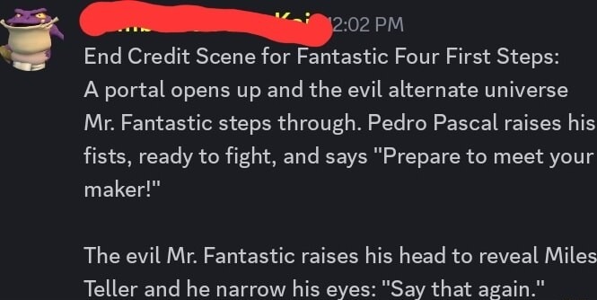 End credits went full multiverse WWE: Pedro vs Miles - meme
