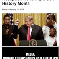 Trump's hate fist