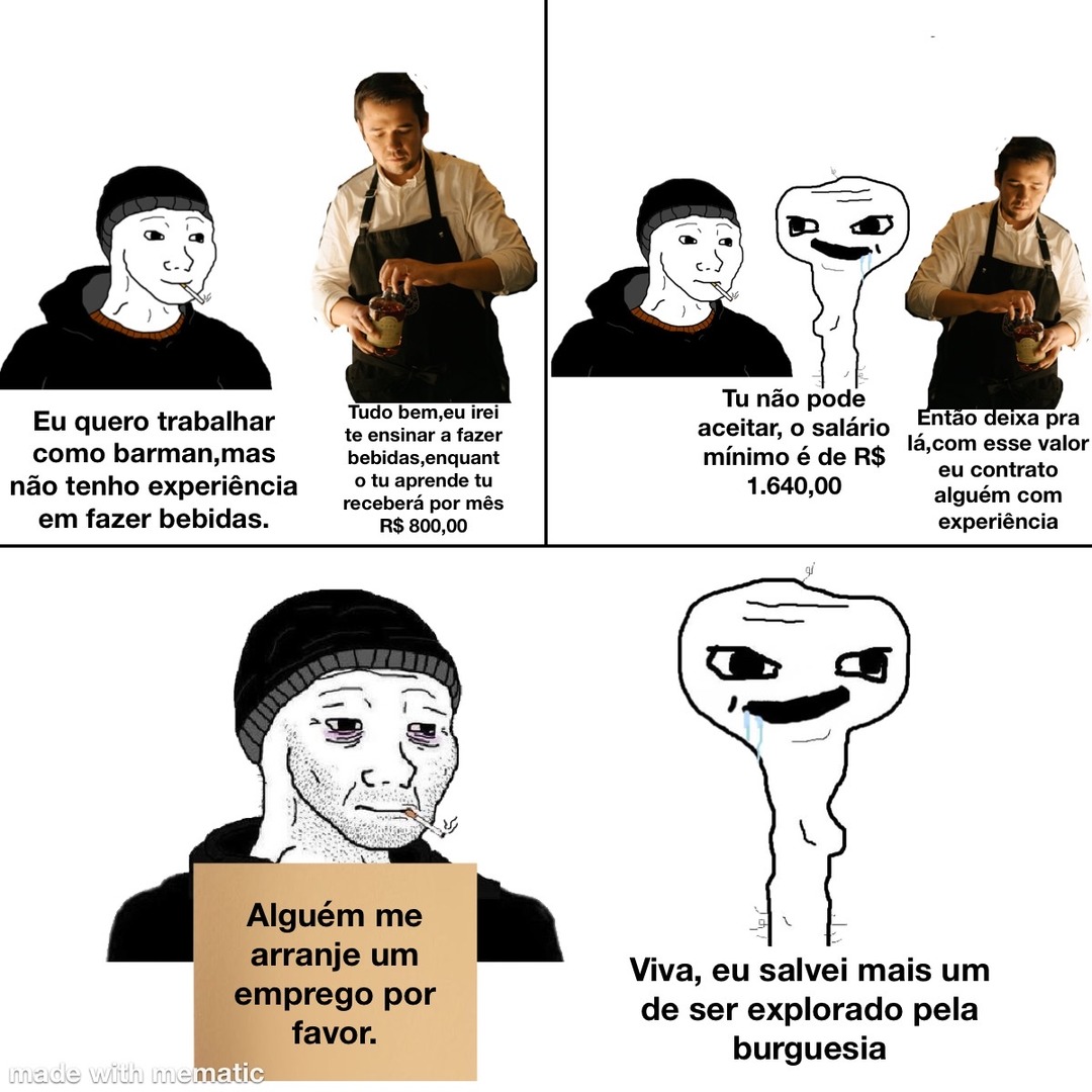a lógica do salário mínimo - meme