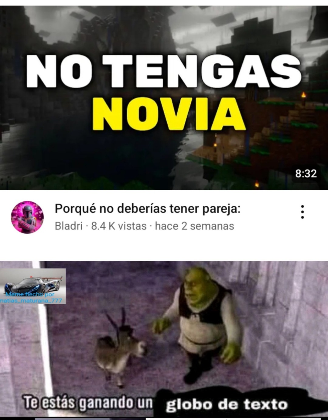 Me salió en recomendados - meme