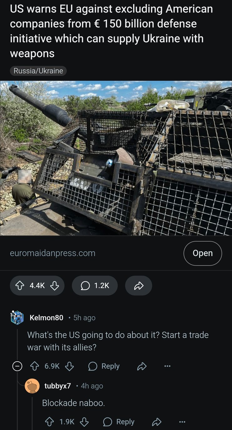 US be like: share the defense pie or we’ll trade war your ass - meme