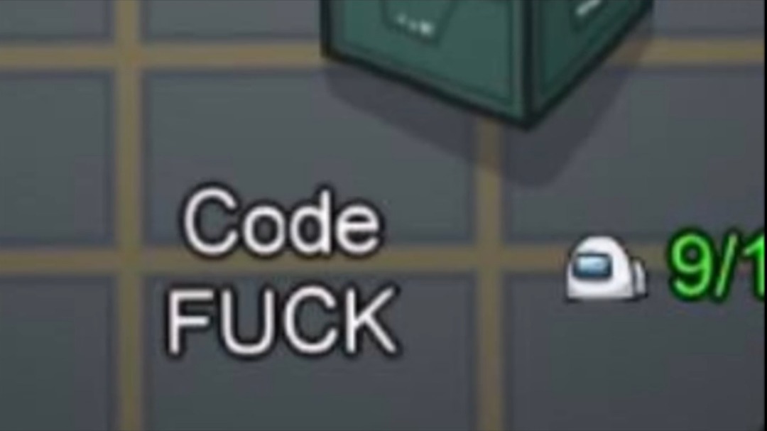 The code is "F#CK" - meme