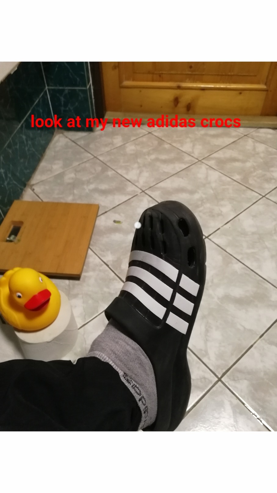Crocs are new concrete slub - meme