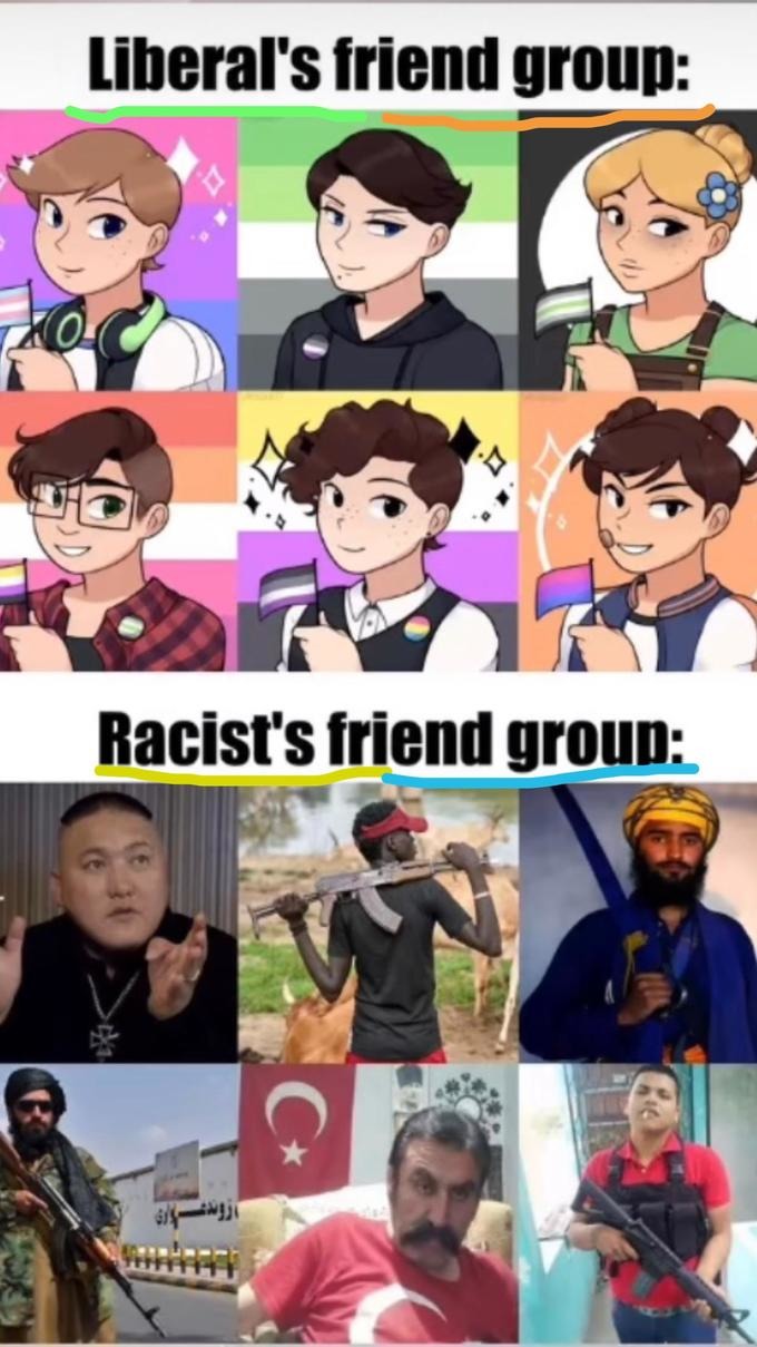 Racism: the unifyer of all nationalities - meme
