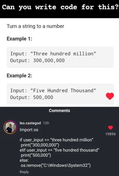 Can you write code for this? He was so nice - meme