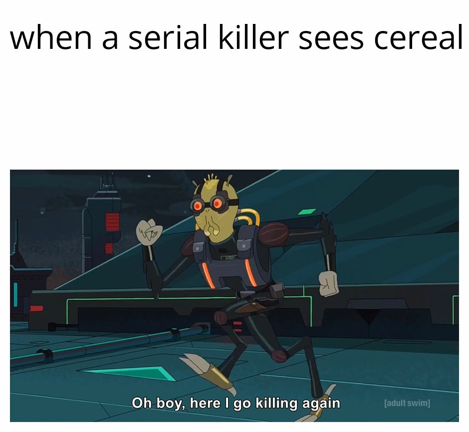 Poor cereal - meme