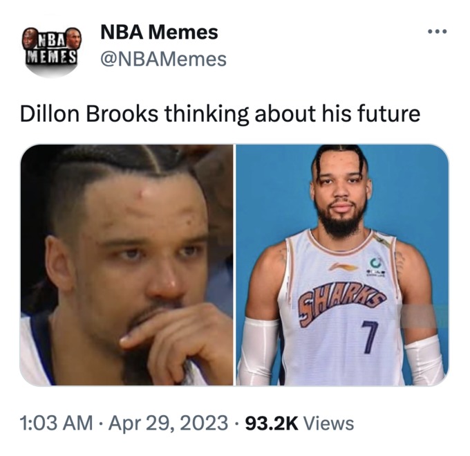 NBA players going to china - meme