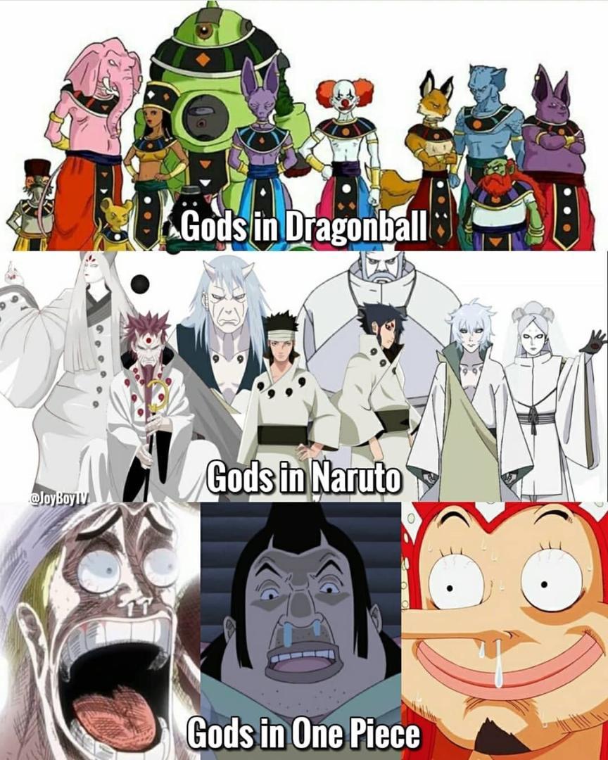 Gods in anime - meme