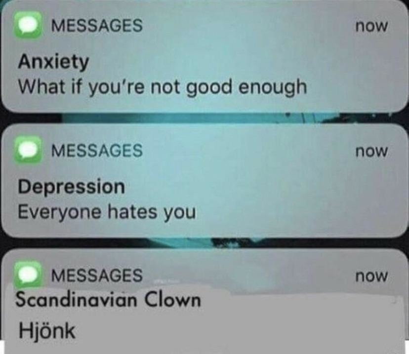 Scandinavian clown - meme