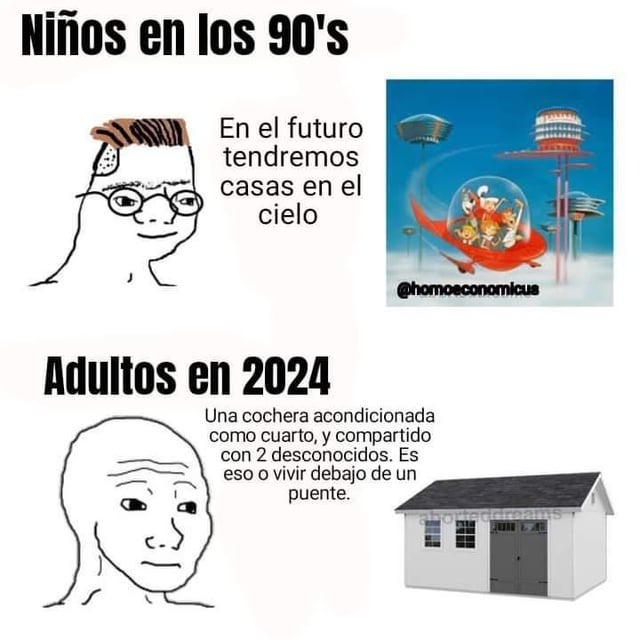 años 90 vs 2024 - meme