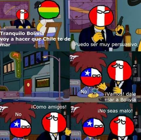 Hay que regalarle un pelin de mar a Bolivia - meme