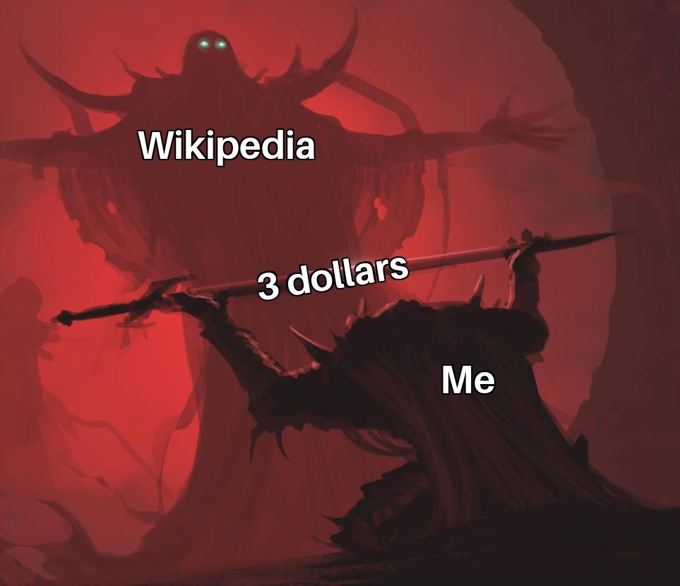 Save wikipedia - meme