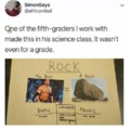 The rock meme for a school work