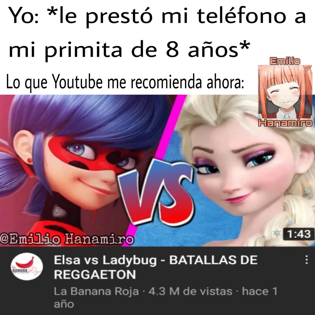 Le preste mi teléfono a mi primita y estaba viendo ese vídeo ._.XD - meme