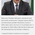 Holy Shit! Is This Real? Did The President Of Belarus Publicly Whistle Blow That World Bank And IMF Offered Him Massive Bribe In Order To Shut Down Belarus, Impose A Police State And Enforce Draconian COVID Nonsense On The People? CRAZY SHIT TO SEE