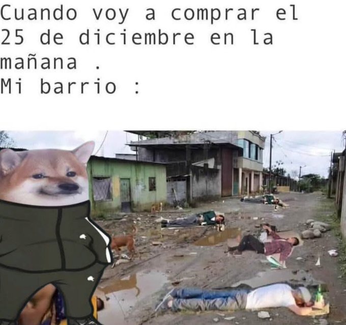 el 25 de diciembre está lleno de resacosos - meme