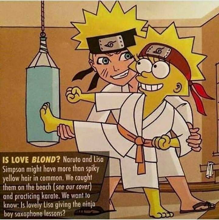 That time when a Nickelodeon Magazine shipped Lisa and Naruto - meme