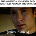 Crying alien meme