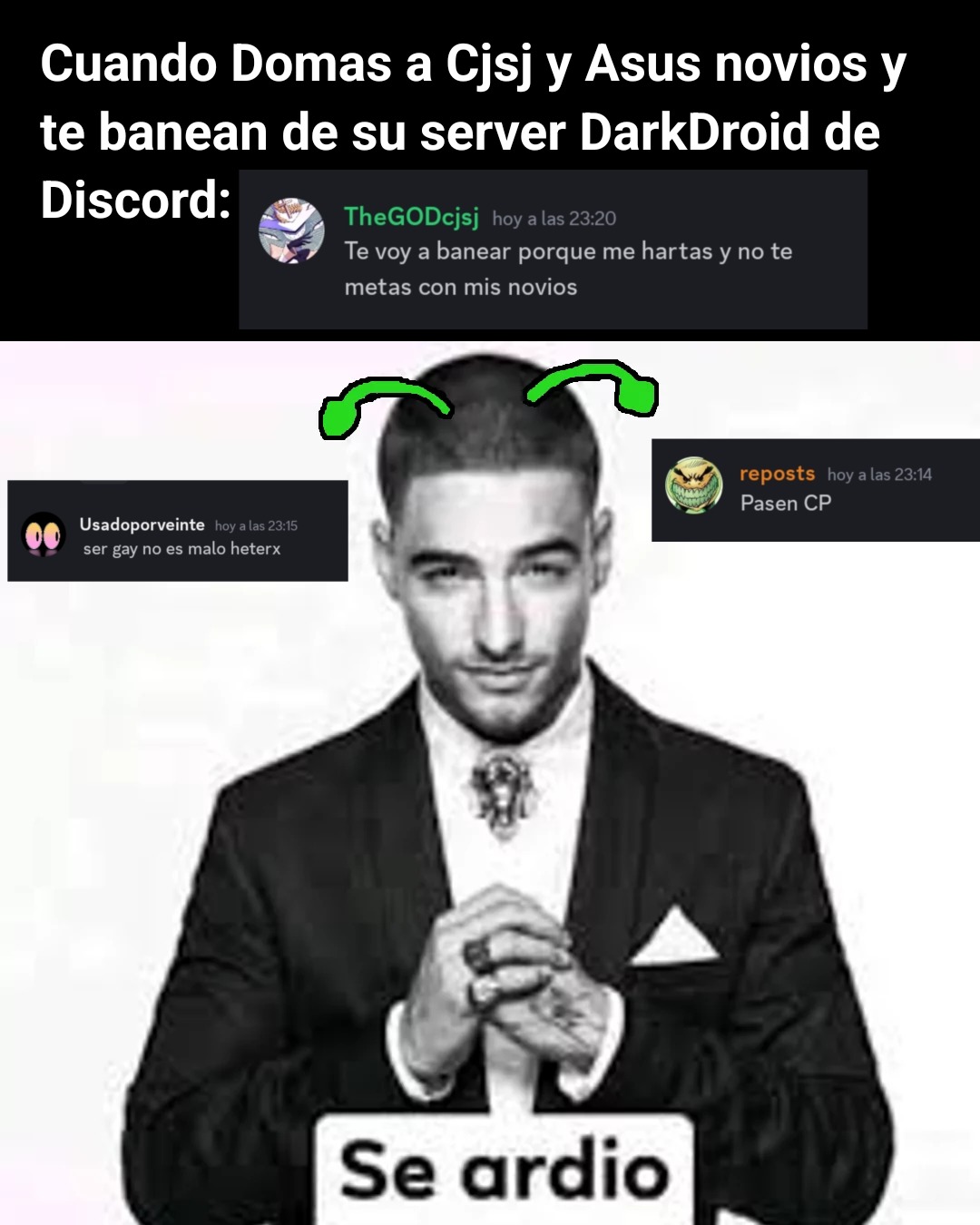 Cuando Domas a Cjsjoto y a sus novios normies: - meme