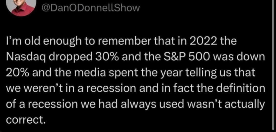 Recession? Nah bro, we just redefined it - meme