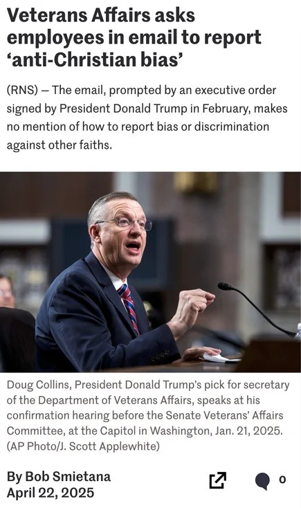 they said 'report anti-Christian bias' but gave no instructions - meme