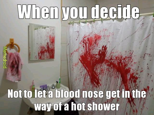 Hot shower - meme