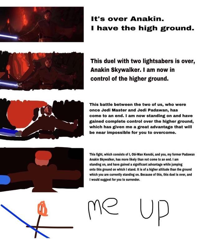 Ah yes, the high ground - meme