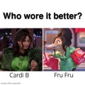 Who wore it better? Cardi B vs Fru Fru