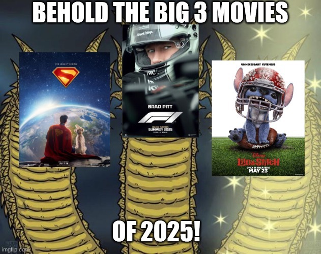 Hollywood dropped 3 bombs in May 2025 - meme