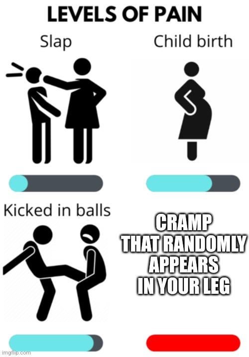 Random leg cramps - meme