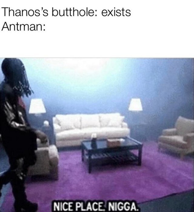 Antman vs Thanos' butthole - meme