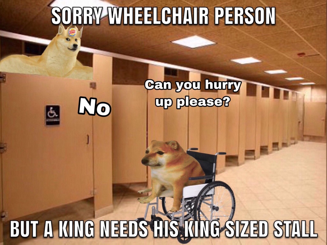 dogns in a restroom - meme