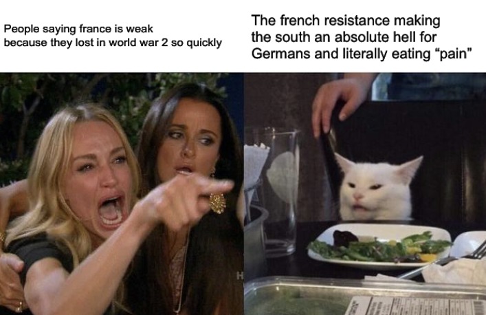 Pain means bread in french - meme