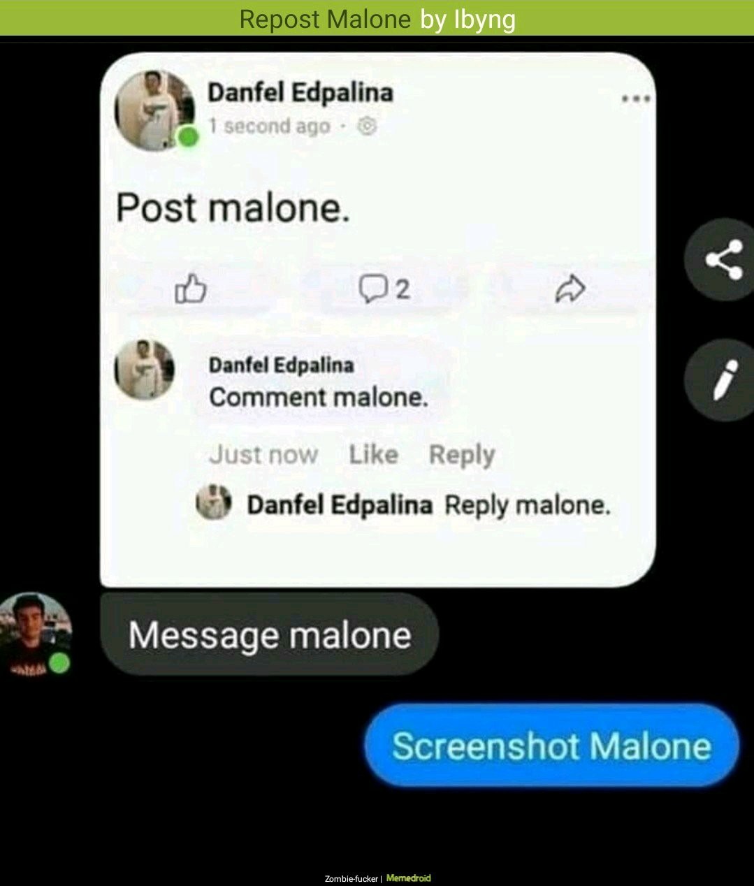 Shit post Malone - meme