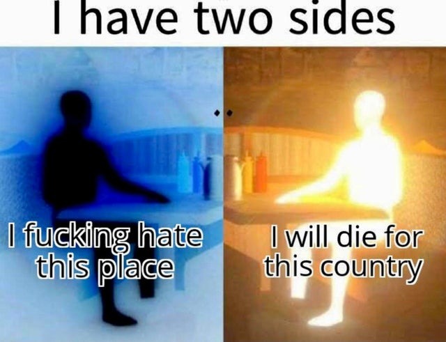 two sides of every person - meme