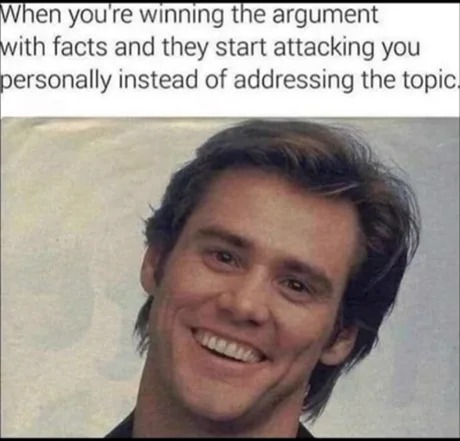 When you know you won the argument - meme