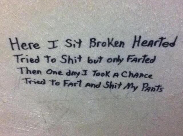 One of the best bathroom poems - meme