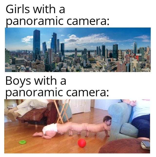 How to use a panoramic camera - meme