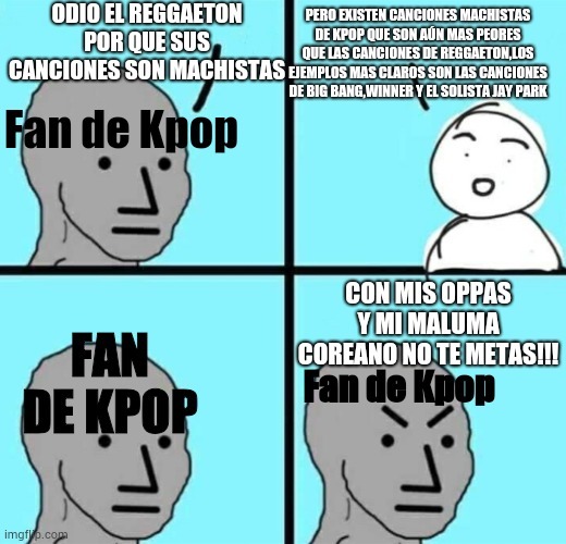 La doble moral de los fans de kpop con el machismo - meme