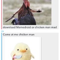 Chicken man angery