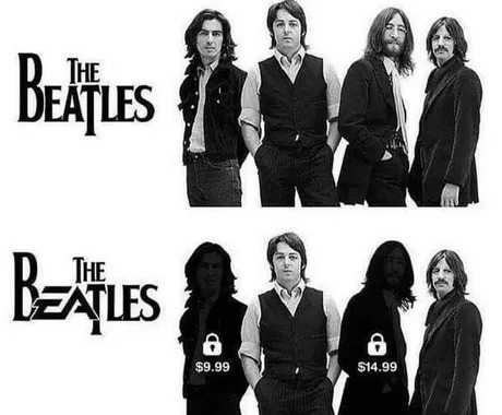 Now and then Beatles meme