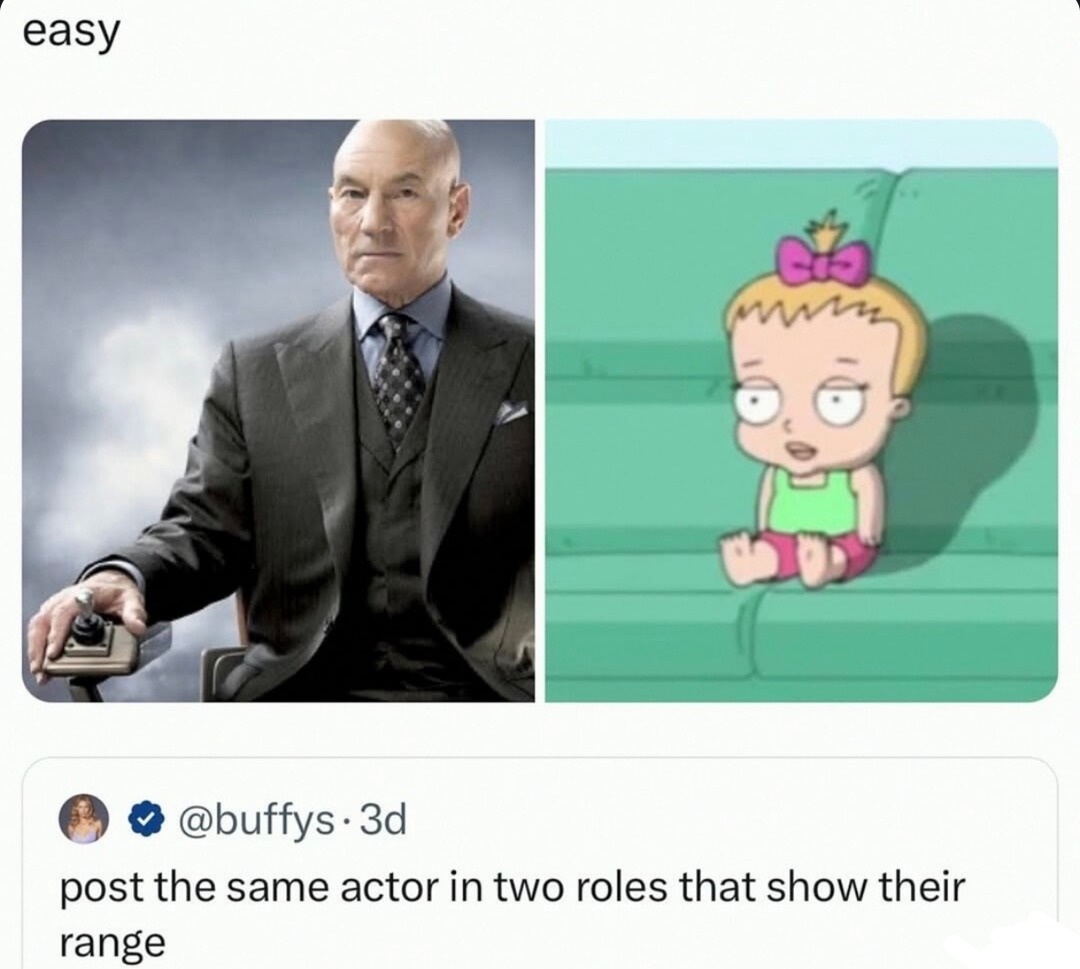 Same actor, two roles, infinite range - meme