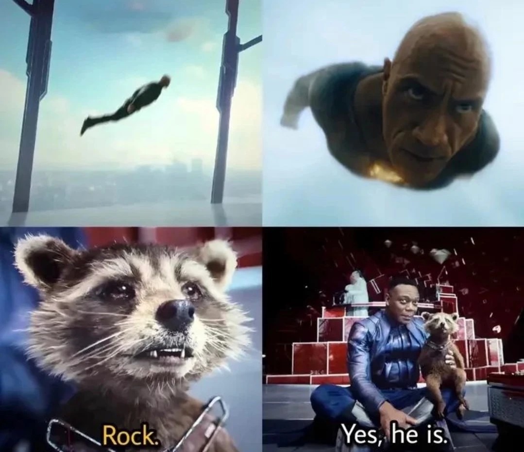 The Rock was in Guardians 3 - meme
